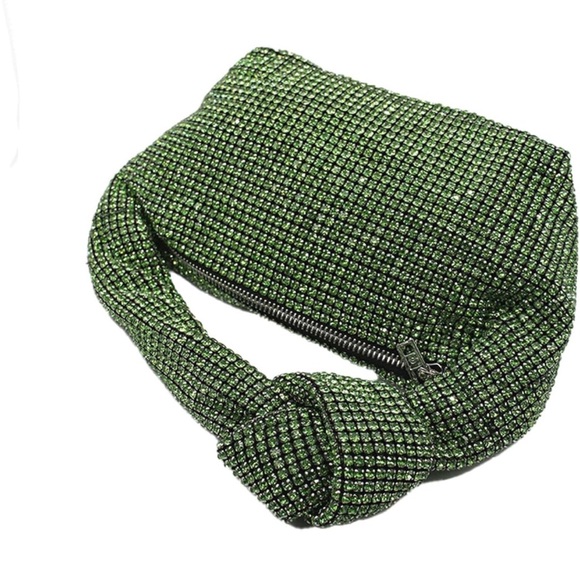 Bling rhinestone knotted handbag - Picture 3 of 5